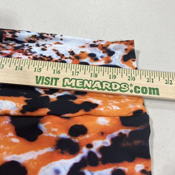 Agstract Apparel Leggings Womens 3X Orange Tie Dye Athletic Stretch Capri Fitted - Picture 6 of 8